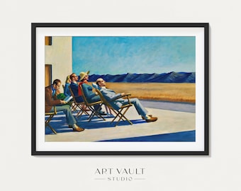 Edward Hopper People in the Sun Poster Hopper Print Edward Hopper Wall Art Summer Bedroom Wall Art Edward Hopper Framed Print Hopper Canvas