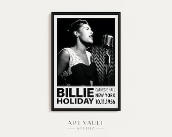 Billie Holiday Jazz Music Iconic Poster Shed Home Retro Metal Wall
