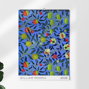 2026 Calendar William Morris Calendar 2026 Art Wall Calendar 2026 Pattern Art Calendar Botanical Pattern Floral Pattern Calendar Art Gift