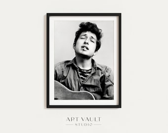 ボブ・ディランのポスター：ヴィンテージの白黒ミュージック