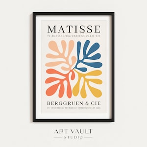 Henri Matisse Poster Papier Découpés Berggruen & Cie 1953 Matisse Exhibition Poster Matisse Botanical Art Print Matisse Floral Wall Art