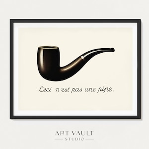 Ceci n'est pas une pipe René Magritte Poster This is Not a Pipe Treachery of Images 1929 Magritte La Trahison des Images Magritte Affiche