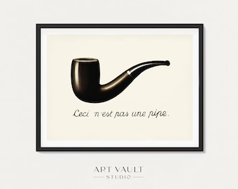 Ceci n&#39;est pas une pipe René Magritte Poster This is Not a Pipe Treachery of Images 1929 Magritte La Trahison des Images Magritte Affiche