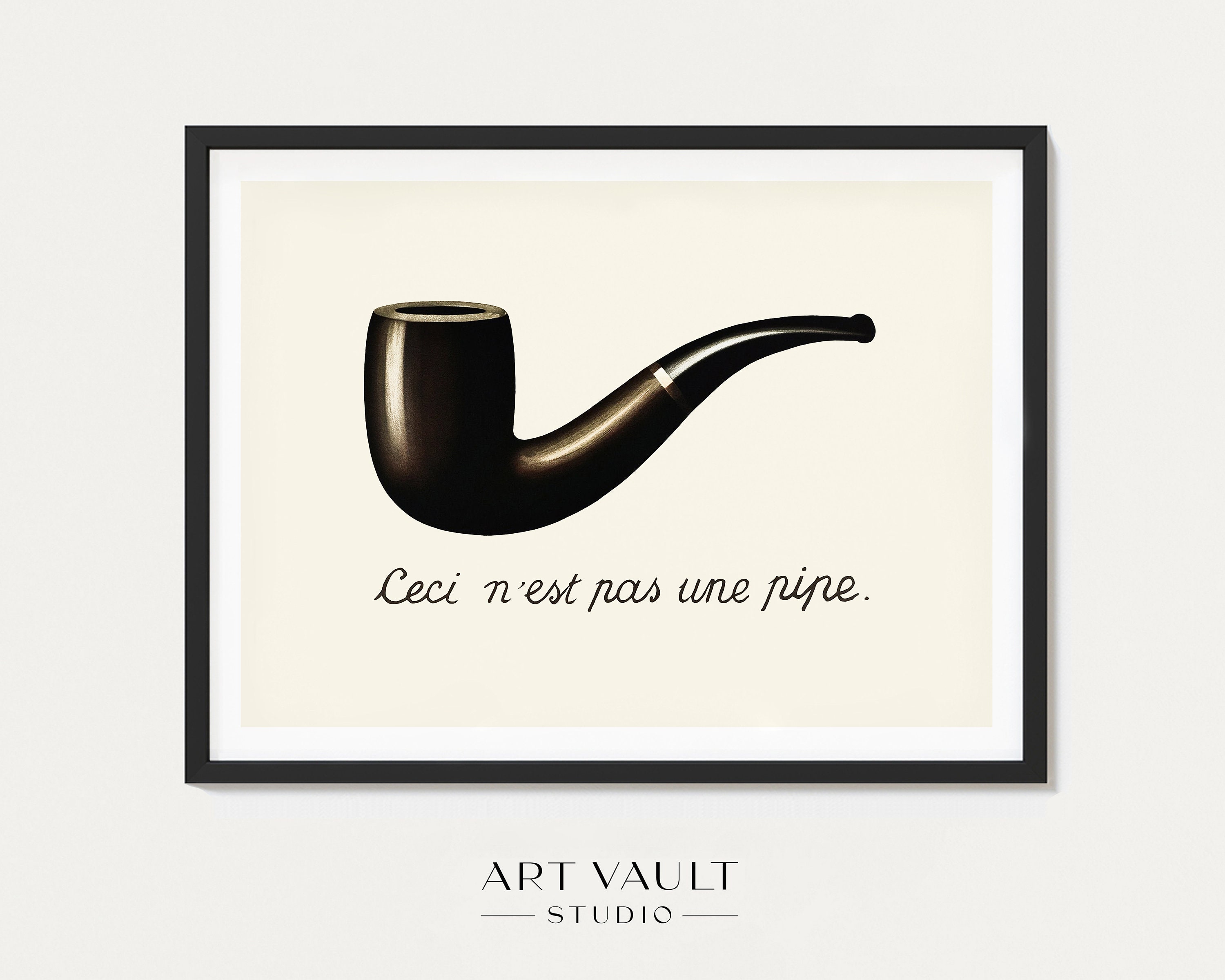 Rene Magritte This Is Not A Pipe 1928 T Shirt, Reproduction Rene Magritte This Is Not A Pipe 1928 T Shirt, Reproduction