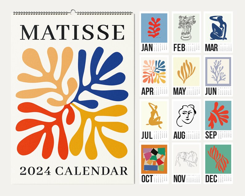 Henri Matisse 2024 Calendar Matisse Art Calendar Present 2024 Wall