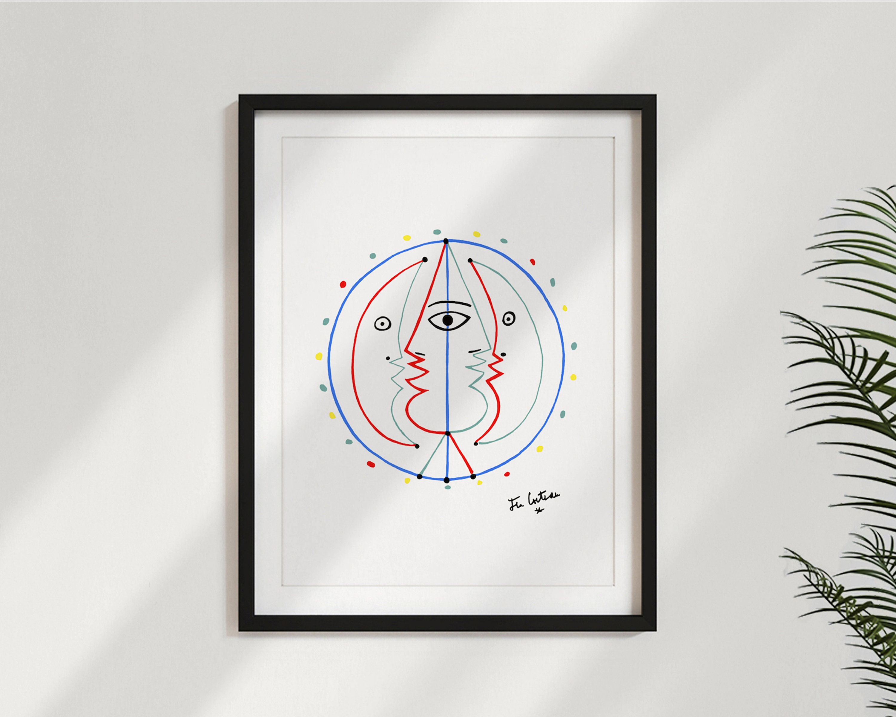 Jean Cocteau Astrologie Jean Cocteau Affiche Cocteau Drawing