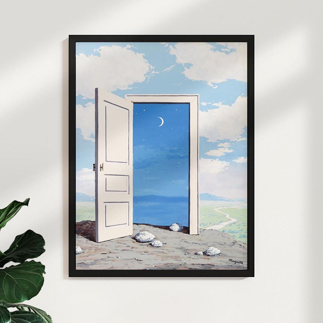 Réne Magritte Le Savoir Circa 1961 Door to the Night Sky Magritte