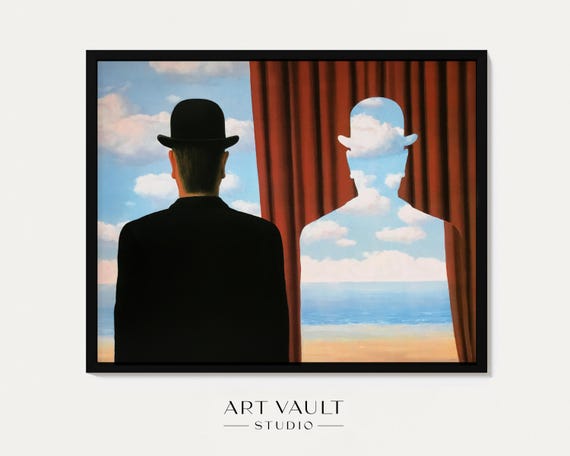 Rene Magritte、Le Geant、海外版超希少レゾネ、新品額付 René Magritte La Décalcomanie 1966 Decalcomania Magritte Poster