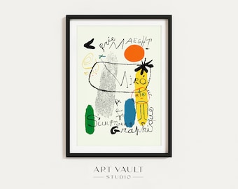 1959年 ジョアン・ミロ リトグラフ マーグ画廊展ポスター（1953年