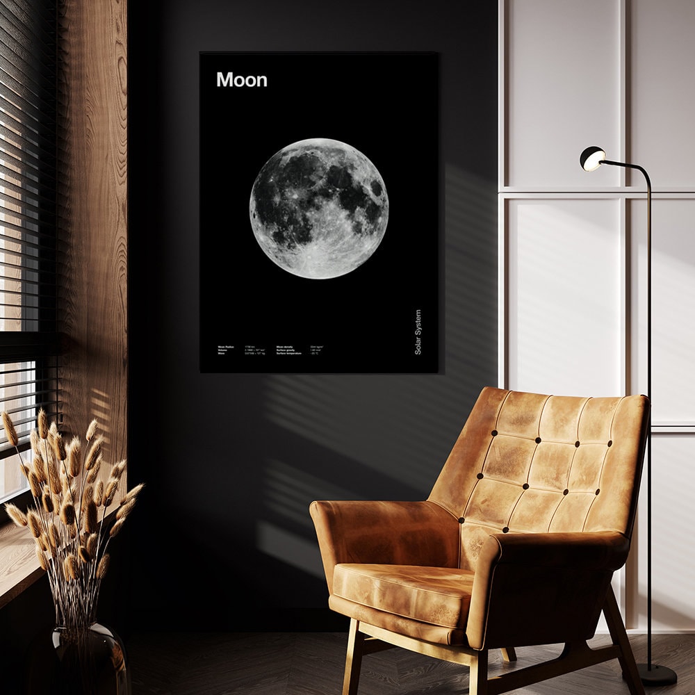 Moon Printable Wall Art Moon Poster Download Moon Phase Prints Digital ...