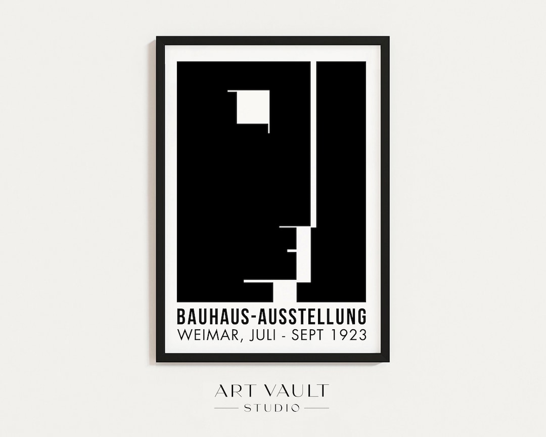 Black and White Bauhaus Poster Minimalist Bauhaus Print Bauhaus ...