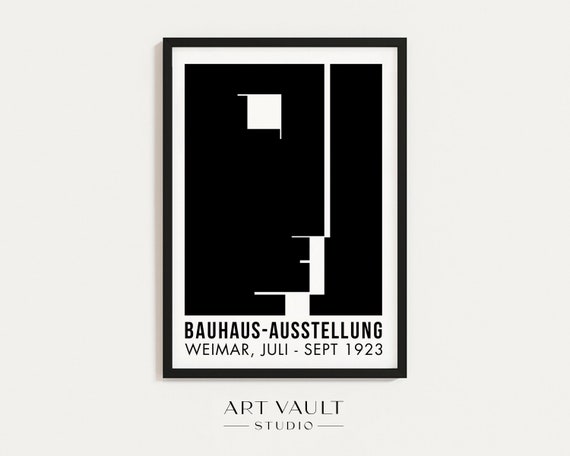 Black and White Bauhaus Poster Minimalist Bauhaus Print