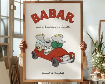 Babar the Elephant Digital Download Nursery Wall Art Download Nursery Poster Nursery Art Download