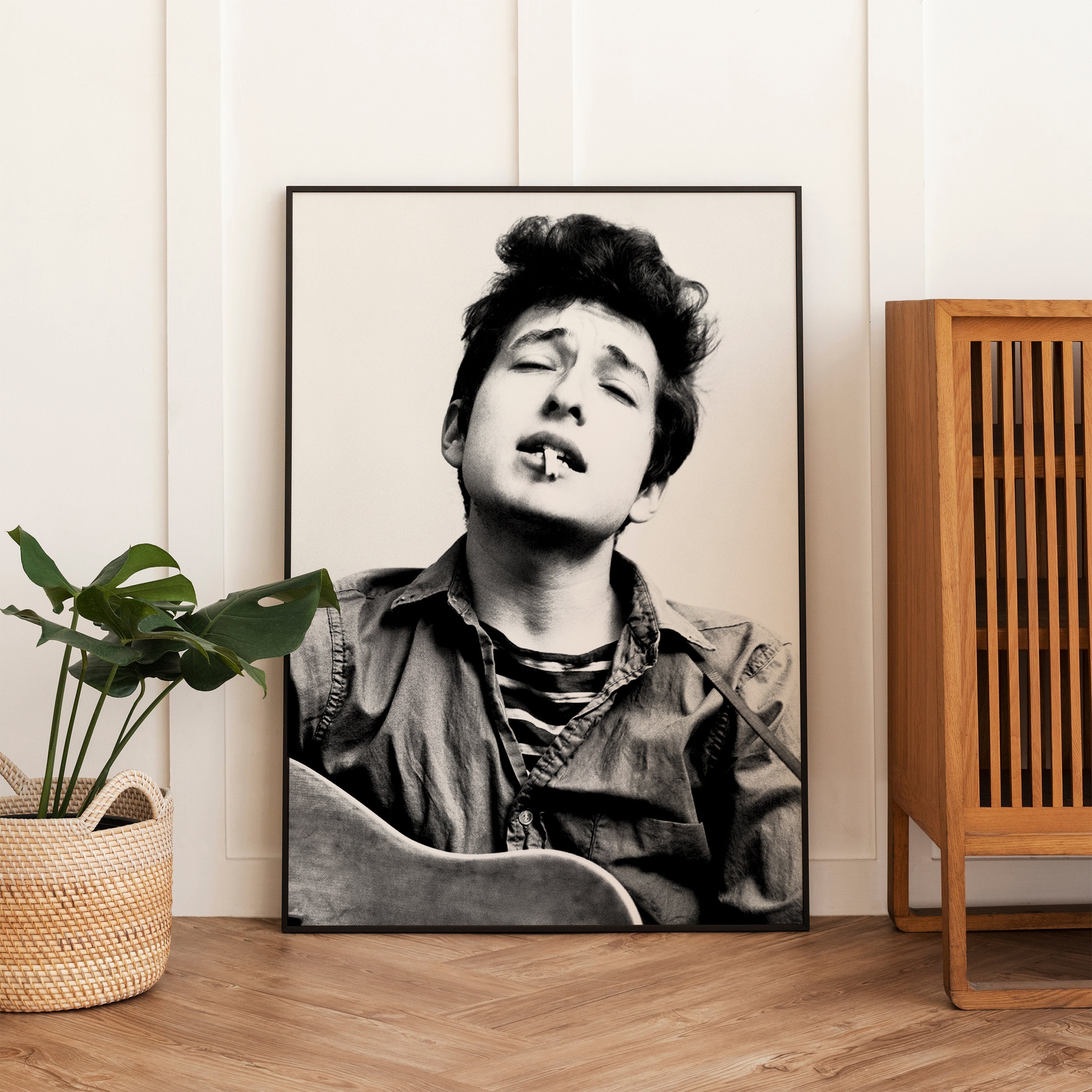 Bob Dylan Poster Bob Dylan Wall Art Print Bob Dylan Guitar Bob