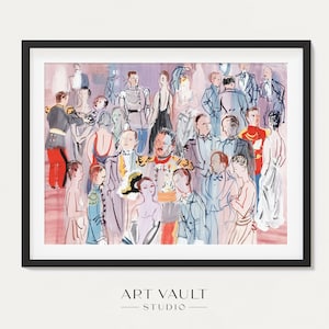 Raoul Dufy Reception at the Admiralty La Réception à l&#39;Amirauté 1935 Raoul Dufy Poster Wall Art Retro French Colorful French Wall Art Gift