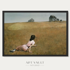 Christina's World Andrew Wyeth 1948 Poster Fine Art Print Vintage Painting of Young Woman in a Field Living Room Wall Art Classic Art Decor