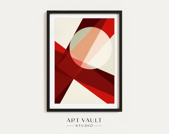 László Moholy-Nagy Bauhaus Poster A19 1927 Abstract Poster Constructivist Art Laszlo Moholy-Nagy Wall Art Print Abstract Lines Circle Red
