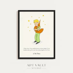 Le Petit Prince Poster FRENCH Little Prince Wall Art Nursery Art Print The Little Prince Quote Art Prince Trésor Fragile Quote Wall Art