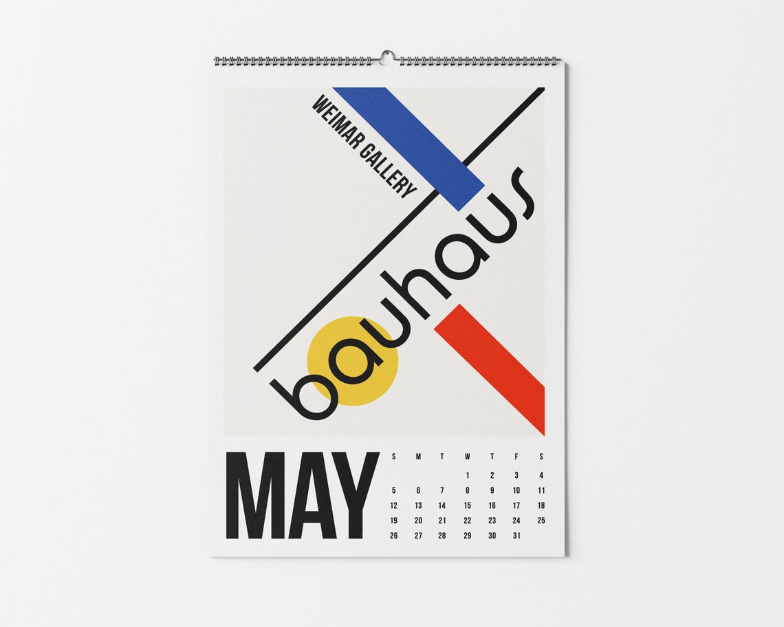 2024 Calendar Bauhaus Calendar 2024 Wall Calendar 2024 Bauhaus Etsy