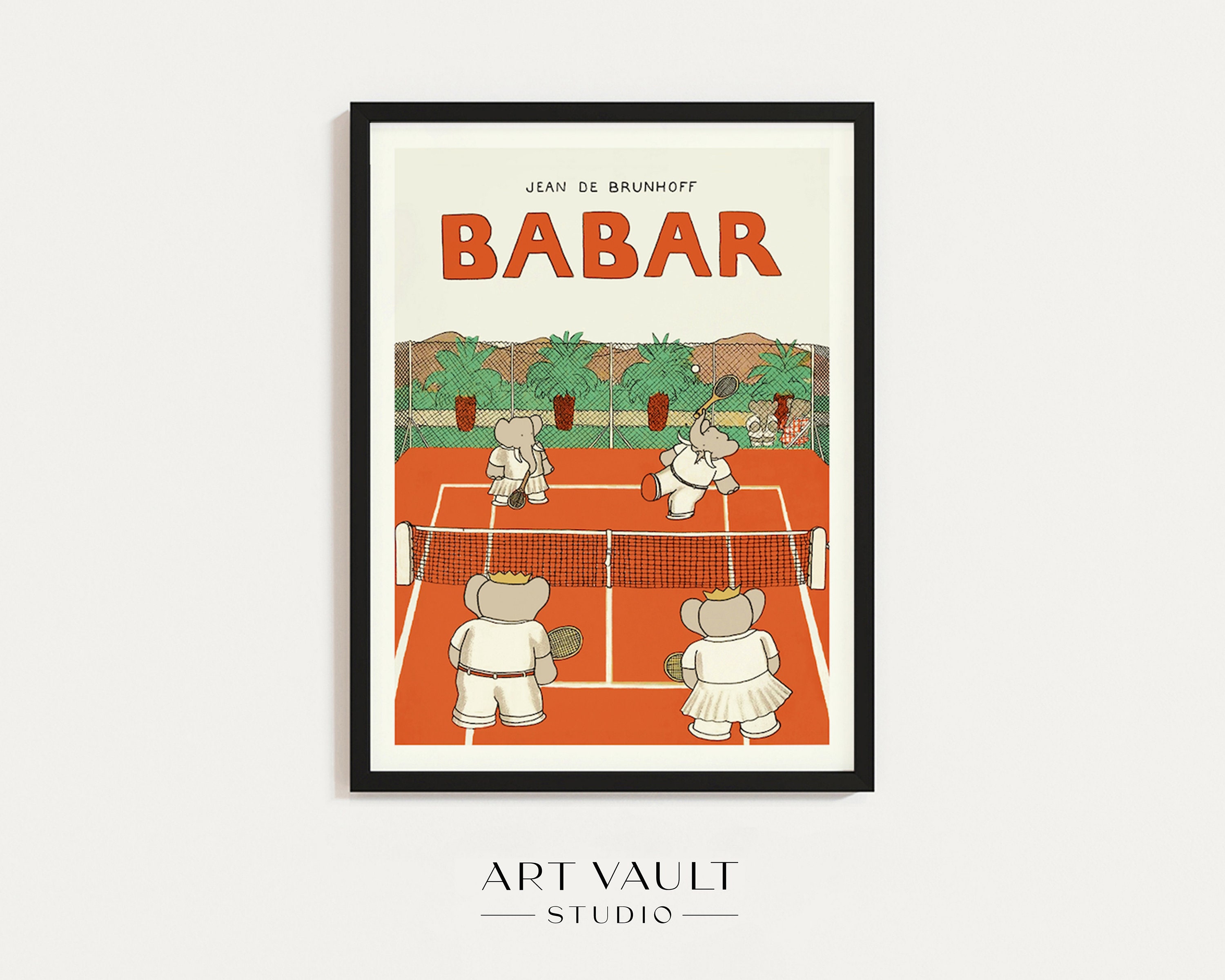 Babar en Tennis 1990年 ブリュノフ アートポスター Babar en Tennis 1990年 ブリュノフ アートポスター Amazon.co