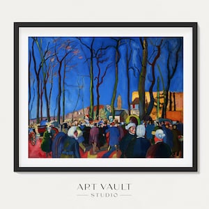 Raoul Dufy Meeting Benches 1907 La Foire aux Oignons Raoul Dufy Trees Poster Retro French Colorful French Art Gift Raoul Dufy Affiche Forest