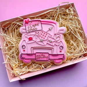 Cupid Delivery Service Debosser - Embosser - Raised Cookie Stamp + Optional Cutter -Cookie Cutter - Valentine's Day - Love -Cupid