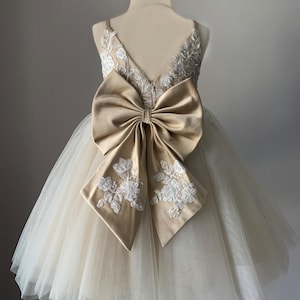 Pretty dress wedding dress tulle dress lace applique dress handmade dress flower girl dress No.09