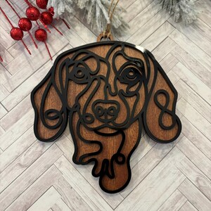 ダックスフント犬のクリスマスオーナメント、パーソナライズされた犬の装飾、ペット愛好家へのギフト、ペットの養子縁組