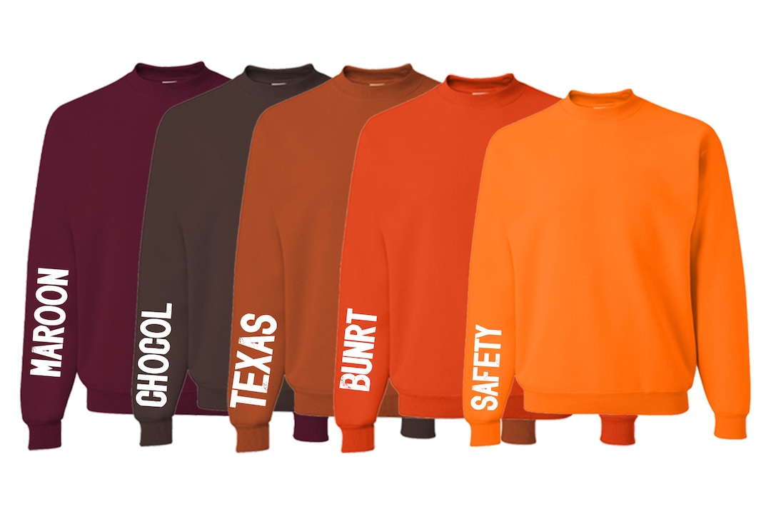 Fall Color Sweatshirt: Texas Orange, Burnt Orange, Gildan Jerzees ...