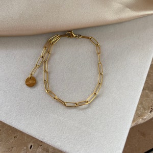 Paperclip Chain Bracelet | 18k Gold Plated Stainless Steel Bracelet
