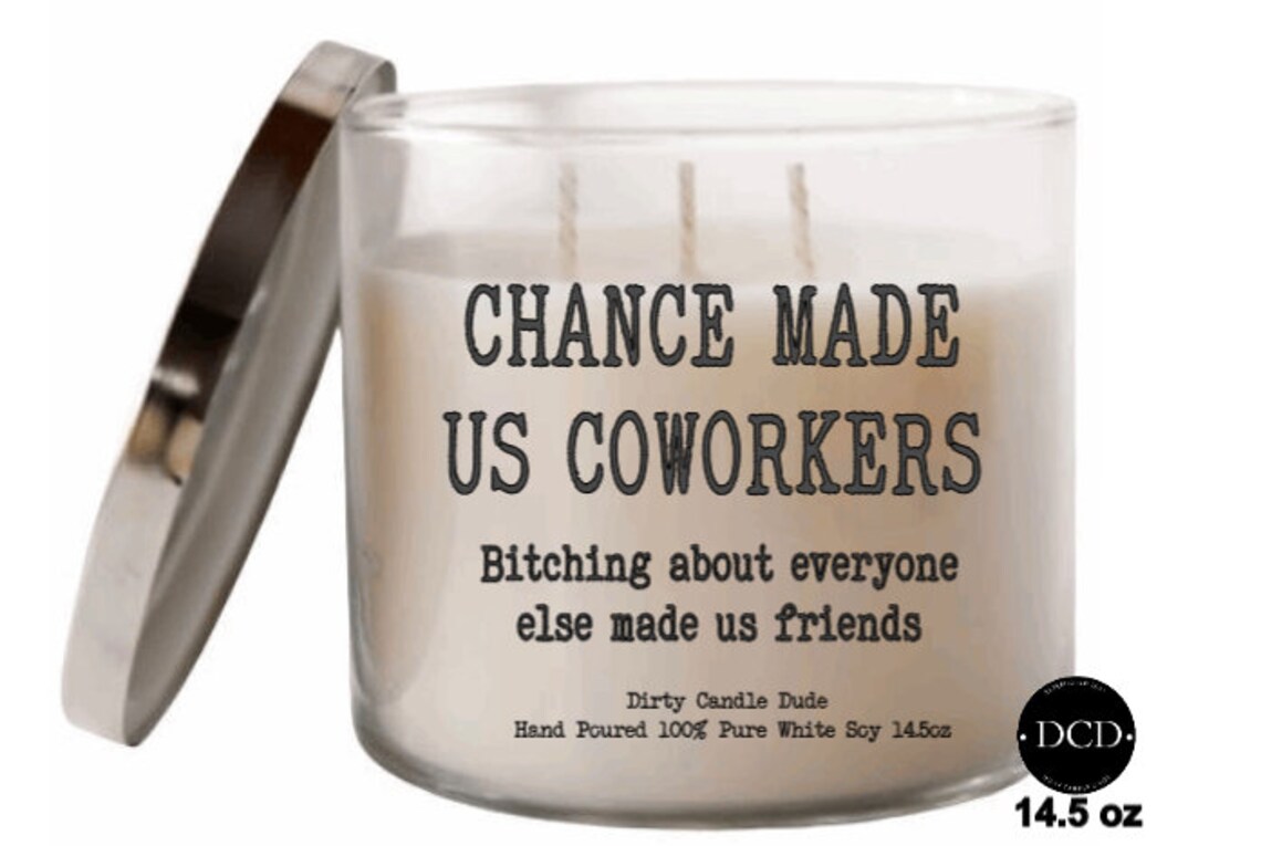 Chance Made Us Coworkers New Job Candle Funny Candle Etsy