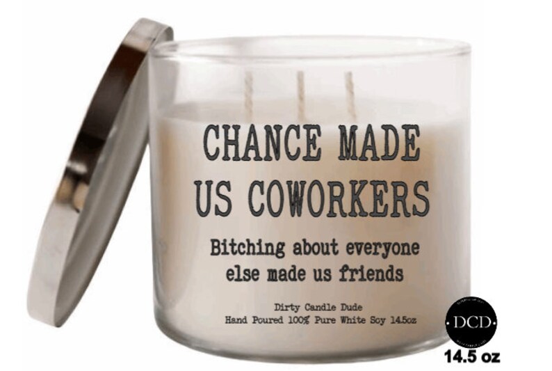 Chance Made Us Coworkers New Job Candle Funny Candle Etsy