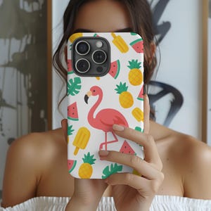 Flamingo Summer Phone Case: Tropical iPhone & Samsung Cover