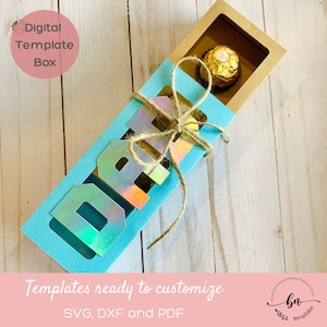 DAD FERRERO BOX - Plantilla de caja Ferrero de chocolate para Cricut - svg para Cricut, Silhouette Studio in Business y para otras máquinas de corte