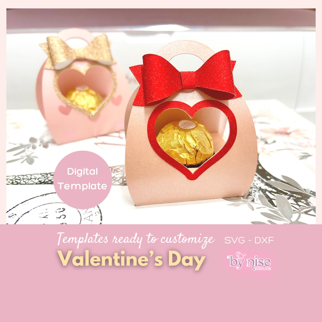 VALENTINE'S FERRERO HOLDER - Chocolate Ferrero Box Template for Cricut ...