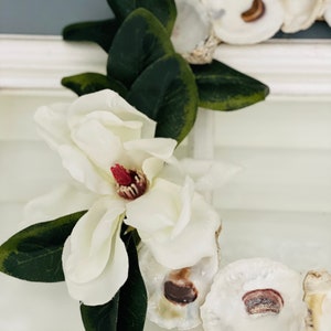 Magnolia Bloom Natural Oyster Shell Spring Wreath - Etsy