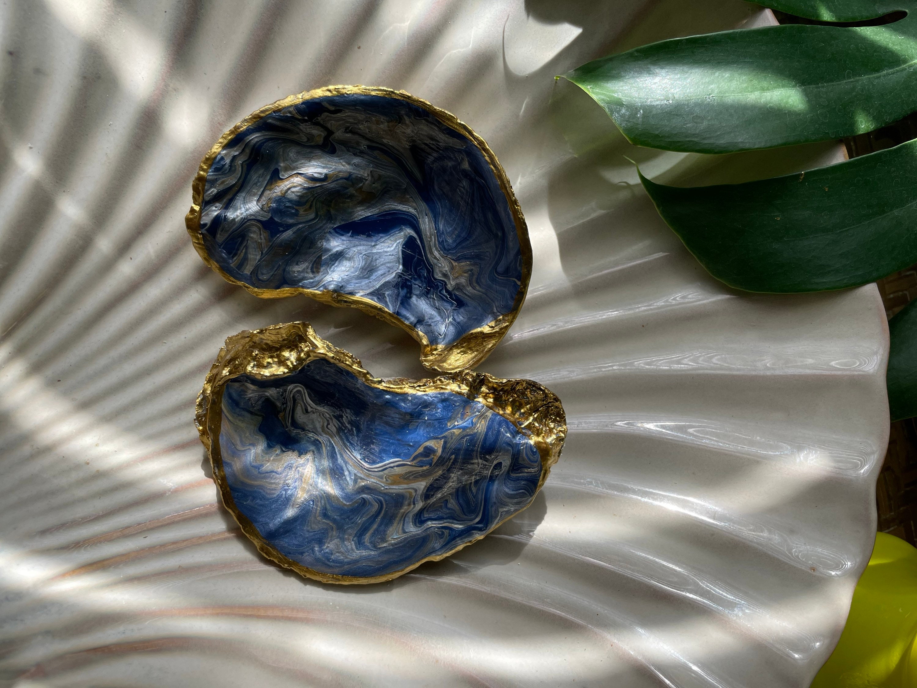 The World is Your Oyster Pour Paint Oyster Shell Etsy