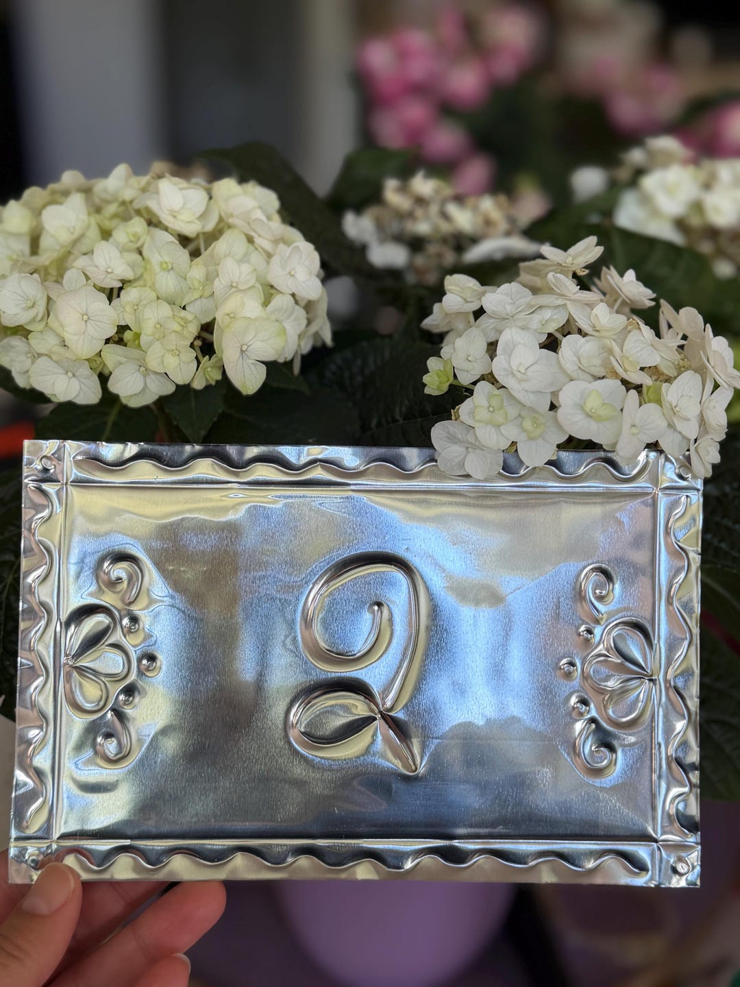 Foil Embossed Wedding Table Numbers: Hand-embossed Silver/gold Aluminum ...