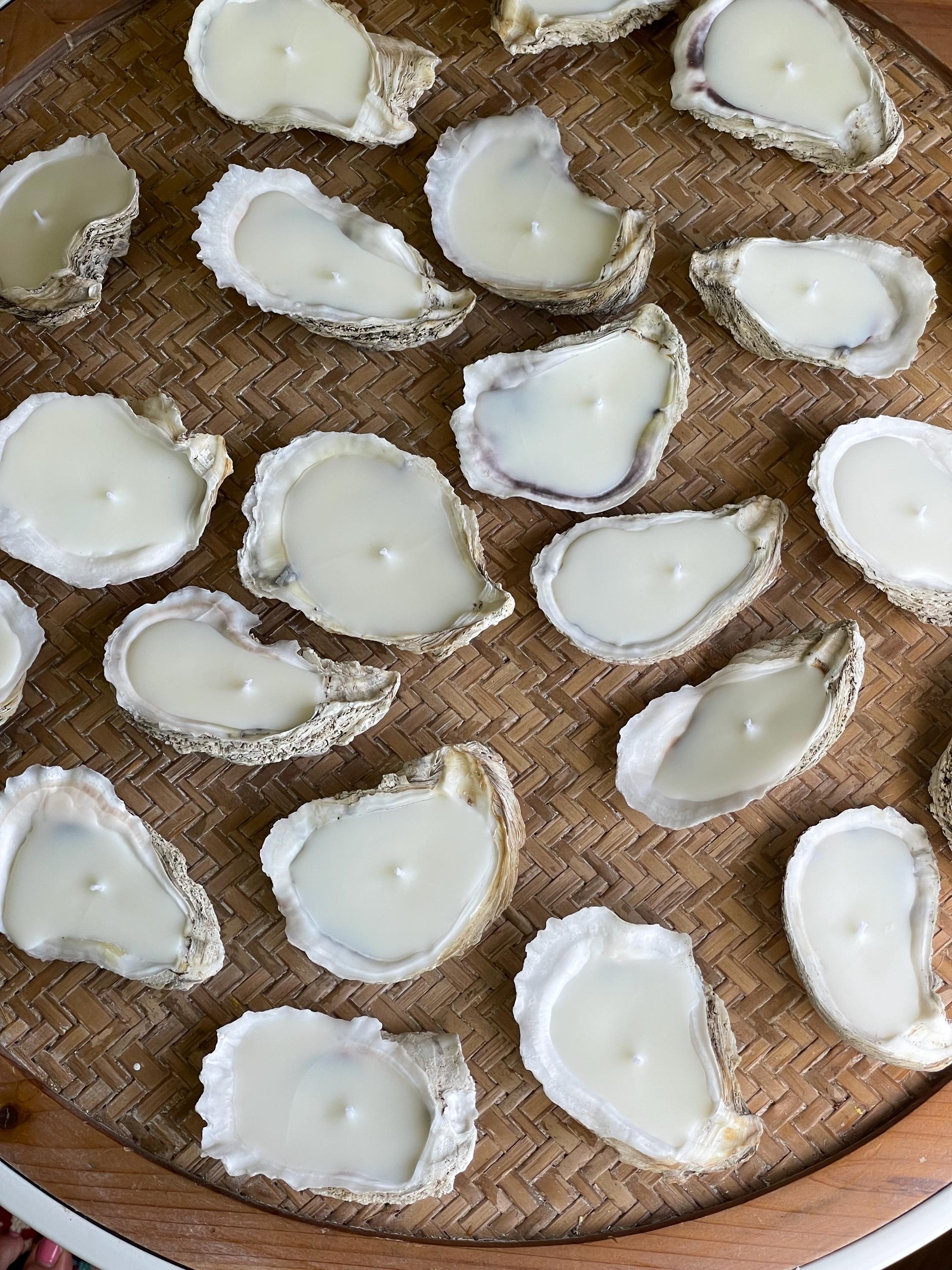 Shell Dee Raw Oyster Shell Soy Wax Candles: Unscented Wedding Decor - Etsy