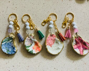 HINAYOSAN Conch Shell Keychain Handmade Keyring Alloy Crafted Jewelry