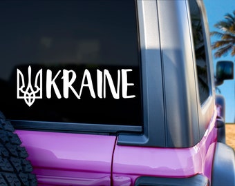 Ukraine Trident Car Decal, Vinyl Sticker