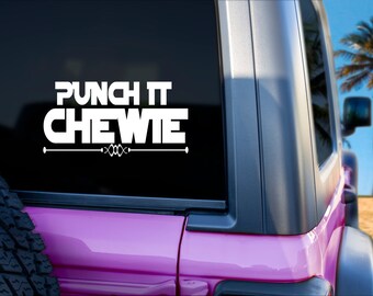 Star Wars Punch It Chewie Car Decal, Millennium Falcon Sticker