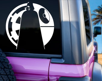 Star Wars Darth Vader Death Star Car Decal, Dark Side Sticker