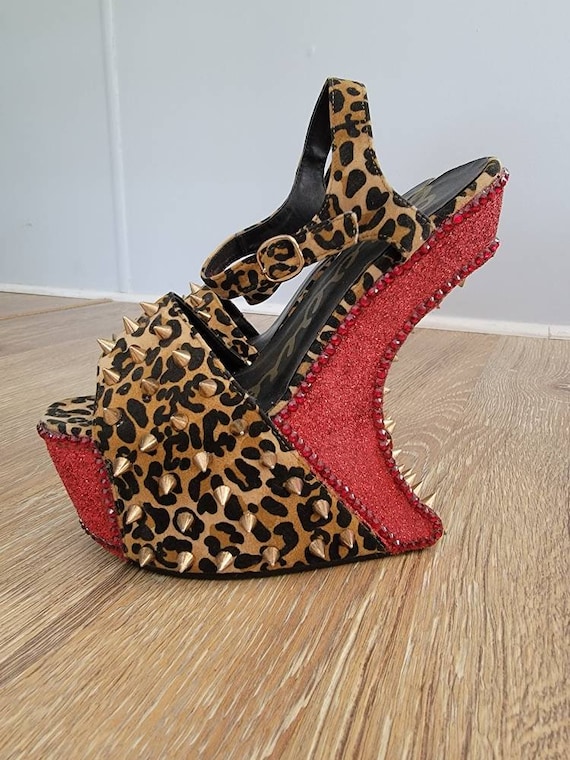 cheetah platform heels