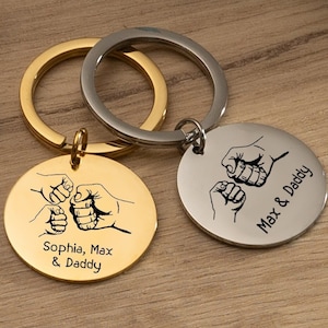Cadeau papa personnalisé, cadeau pour papa, porte-clés papa gravé, cadeau d'anniversaire papa, porte-clés papa, cadeau pour lui, cadeau porte-clés fête des pères
