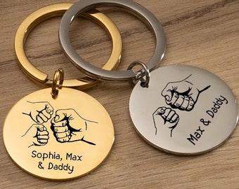 Personalized Dad Gift, Gift for Daddy, Engraved Daddy Keyring, Daddy Birthday Gift, Daddy Keyring, Gift for Him, Father's Day Keyring Gift