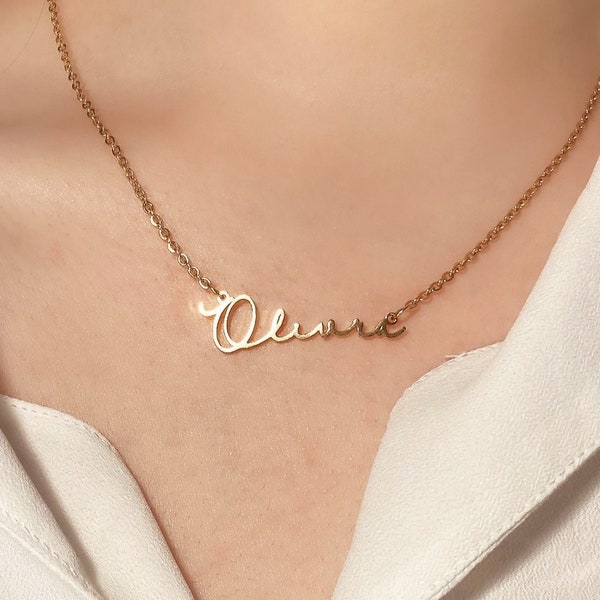 Personalized Name Necklaces, Script Name Necklaces, Personalized Name Necklaces , Handmade Jewelry , Gift for Her , Persoanlized Gifts