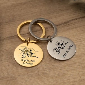 Perosnalized Dad Gift, Gift for Daddy, Engraved Daddy Keyring, Daddy Birthday Gift, Personalised Gift, Daddy Keyring, Gift for Him
