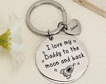 Custom Dad Gifts, Personalized Engraved Dad Keyring, Fathers Day Gift, Fathers Day, Dad Git, Daddy Gifts, Dad Birthday Gift, Daddy Birthday