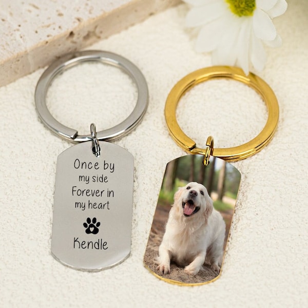 Personalized Pet Photo Keyring, Pet Loss Gifts, Custom Portrait From Photo, Pet Mom Animal Lover,Handmade Gift for Cat Mom,Dog Memorial Gift